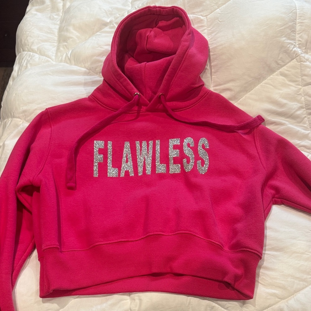 Beyonce Flawless Pink crop Hoodie